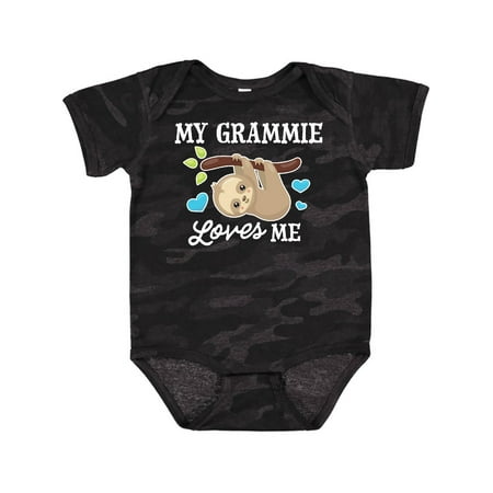 

Inktastic My Grammie Loves Me with Sloth and Hearts Gift Baby Boy or Baby Girl Bodysuit