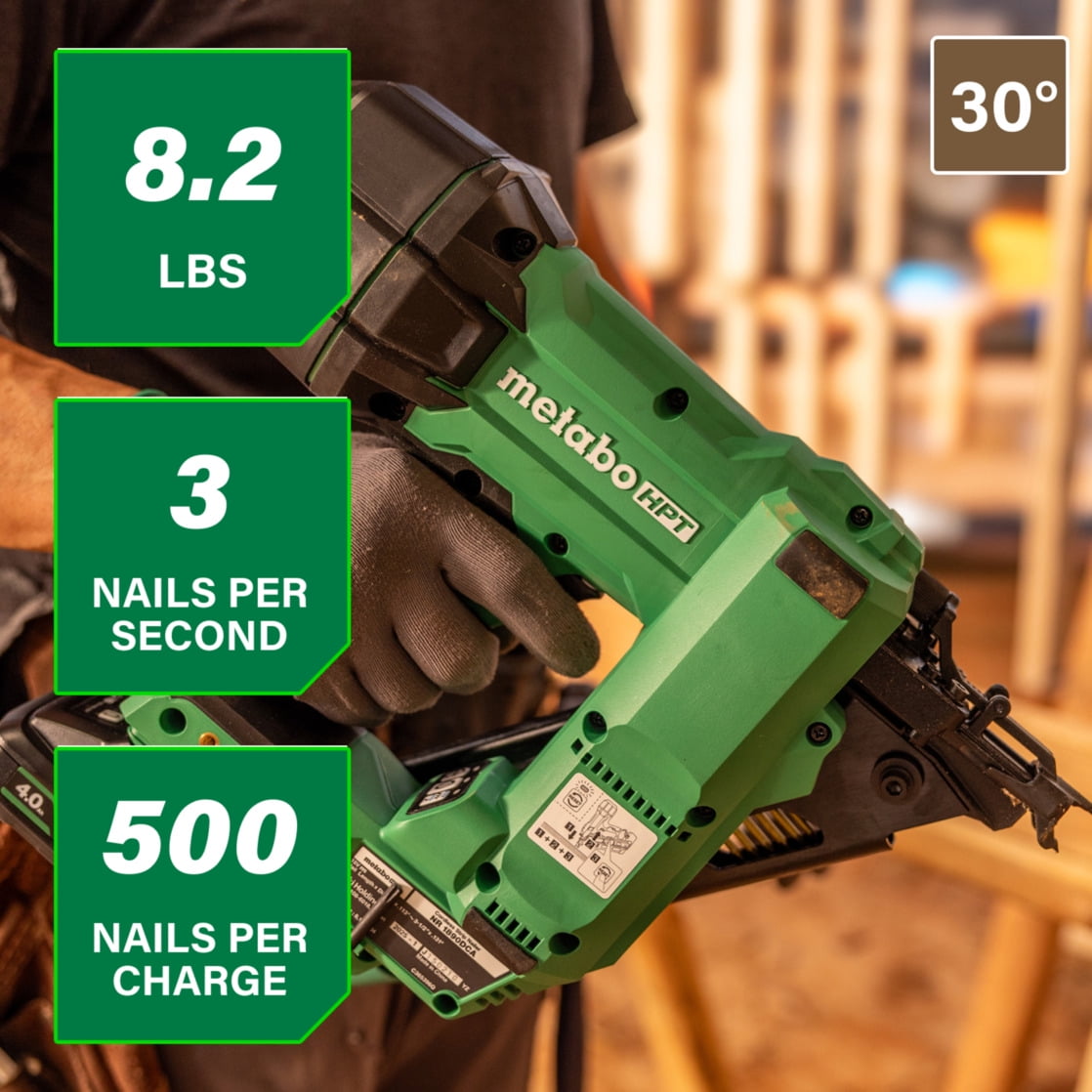 Metabo HPT 18V Framing Nailer Kit, 3-1/2-In, NR1890DCA