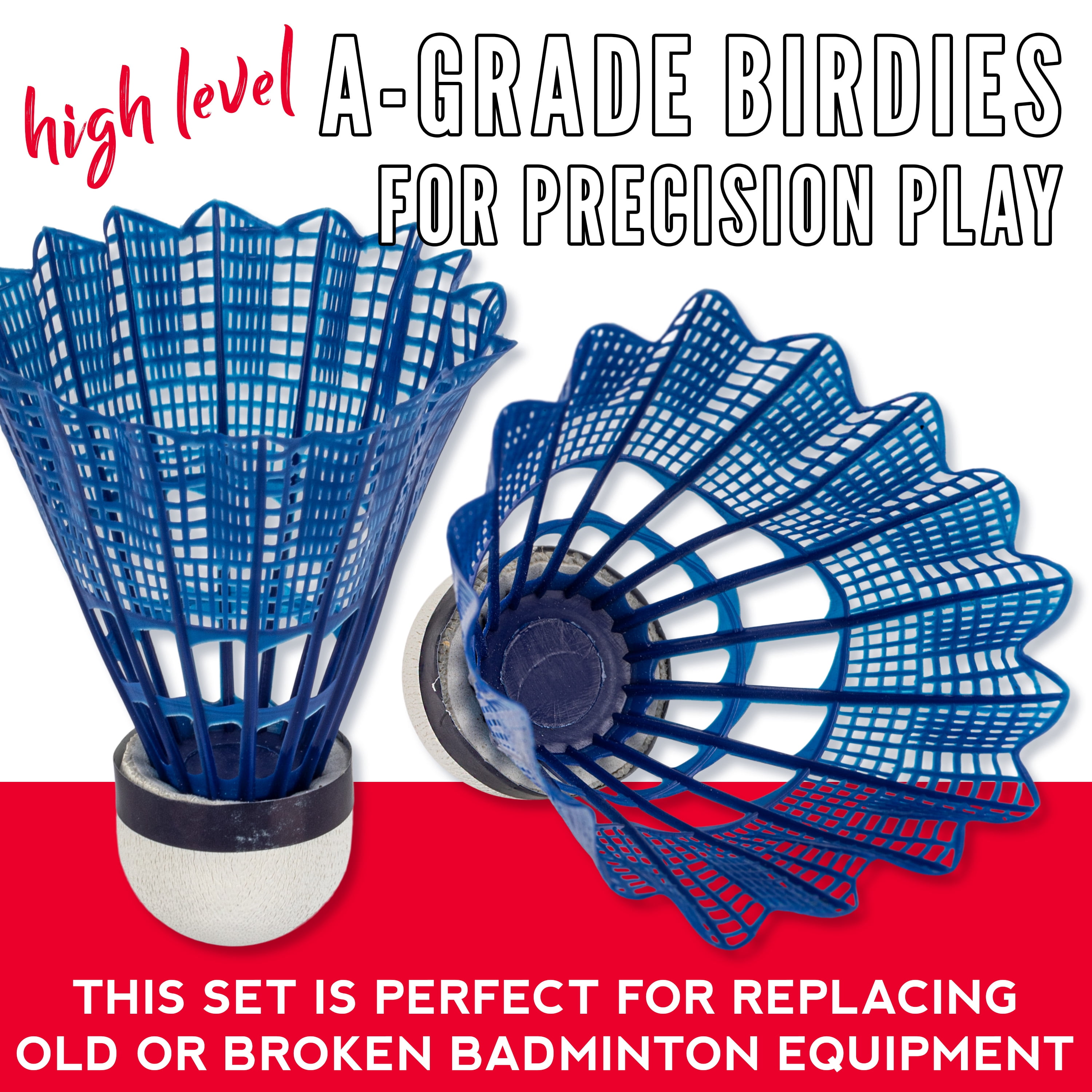 Franklin Sports Red, White and Blue 2 Player Badminton Racket Set