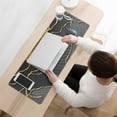 thumbnail image 3 of "Upgrade Your Desk Experience: Large, Non-Slip Rubber Base Desk Mat - Waterproof, Durable Seamed Edges. Perfect for Keyboards, Big XL Black Mousepad - 31.5x11.8 inch.", 3 of 7
