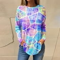 thumbnail image 2 of Ruyang Womens Blouses Dressy Casual Fall Hippie Tshirts Shirts Long Sleeve Cute Tops Floral Tunics Tops Crew Neck Sweatshirts Womens Medium Shirts, 2 of 5