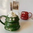 thumbnail image 4 of Adornos navideños, regalos navideños, tazas navideñas, regalos navideños, tazas de cerámica para enamorados, tazas de regalo, tazas de café con forma de árbol de Navidad, tazas de café de gran capacid, 4 of 6