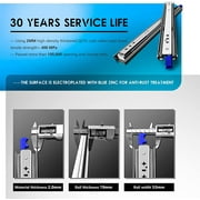 AOLISHENG Heavy Duty Drawer Slides 20 with Lock 250lb Bearing Capacity Full Extension 3 Section Industrial Locking Slide Rails 1Pair