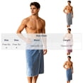 thumbnail image 3 of Ceisia Men Quick Absorbent Terry Cloth Snap Adjustable Wrap Bath Towel Wearable Bath Skirt For Shower Spa Gym Swimming Pool Use Gift, 3 of 9