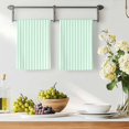 thumbnail image 3 of Green White Stripe Kitchen Towels Set of 2, Modern Minimalist Geometric Striped Absorbent Dish Towels for Kitchen, Microfiber Hand Towel, Quick Drying Tea Towel for Cleaning Decorative Dishcloths, 3 of 7