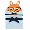 Hudson Baby Infant Boy Cotton Animal Face Hooded Towel, Nerdy Fox, One Size