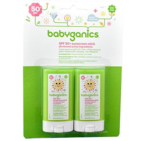sunscreen mineral babyganics ounce spf stick pack