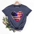 thumbnail image 2 of Goodtrade8 Women's Summer Shirts USA Years Anniversary Short Sleeve Pullover Casual July 4th Graphic Independence Day Crew Neck Patriotic Tops for Women Fashion, 2 of 8