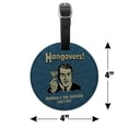 thumbnail image 6 of Hangovers Nothing a Few Cocktails Can't Fix Funny Humor Retro Round Leather Luggage Card Suitcase Carry-On ID Tag, 6 of 8