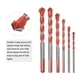 thumbnail image 5 of Juego de brocas de mampostería Uxcell de 6 piezas, broca de cerámica de carburo de 5/32" a 1/2" para azulejos de cerámica y plástico naranja, 5 of 7