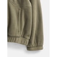thumbnail image 3 of Ozark Trail Girl's Quarter Zip Fleece Hoodie, Size 4-18 & Plus, 3 of 3