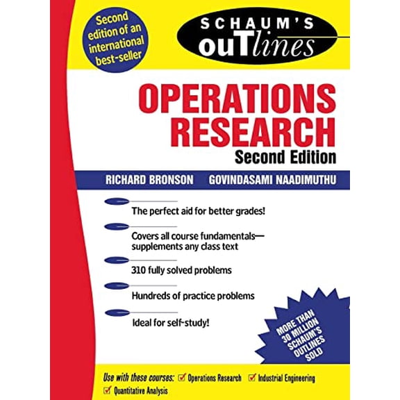 Pre-Owned Schaum's Outline of Operations Research (Paperback) by Richard Bronson, Govindasami Naadimuthu