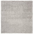 thumbnail image 3 of SAFAVIEH Fontana Jamie Solid Plush Shag Area Rug, Grey, 6'7" x 6'7" Square, 3 of 9