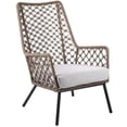 thumbnail image 1 of Afuera Living Modern Fabric/Rope/Metal Outdoor Lounge Chair in Brown, 1 of 7