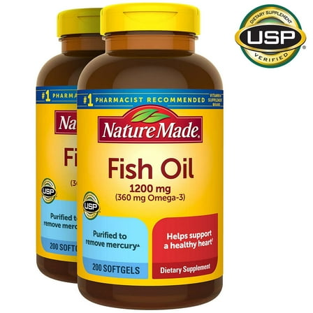 2 PACK | Nature Made Fish Oil 1200 mg., 400 Softgels