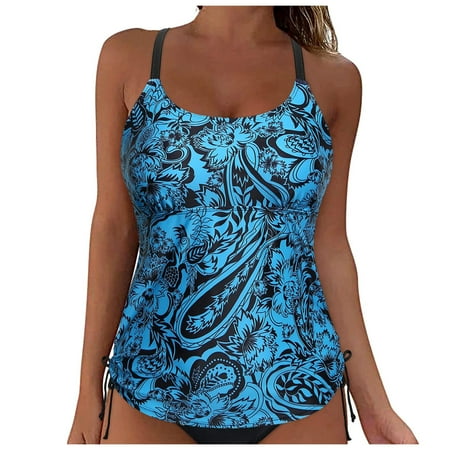 Yindaity Women s Underwire Tankini Top Only - Push Up Swimsuit Top with Bra Support Tummy Control Bathing Suit Top No Bottom 2025 Swim Tops Women Top Only(Navy XL)