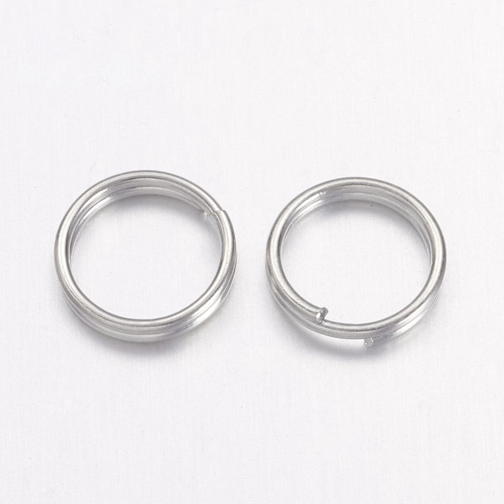 1000g Iron Split Rings Double Loops Jump Rings Cadmium Free & Lead Free Platinum 5x1.4mm 4.3mm inner diameter 13000pcs/1000g