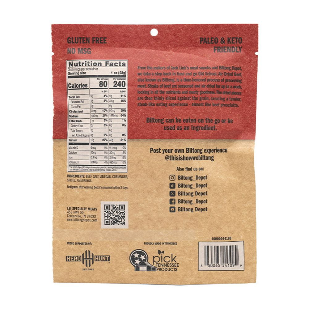 Biltong Depot Ultimate Carnivore Variety Pack (3oz, pack of 7): High Protein Snacks, No Sugar, Natural Dried Beef Jerky & Beef sticks