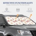 thumbnail image 4 of Honeii Floral Mushroom Print Foldable Car Sun Shade for Windshield, 2-Piece UV Protection Shade, Protects Car Interior, Ideal for Cars, Trucks, SUVs-Small, 4 of 6