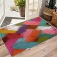 Abstract Geometric Area Rugs, Colorful Vibrant Pattern Carpet, Washable ...