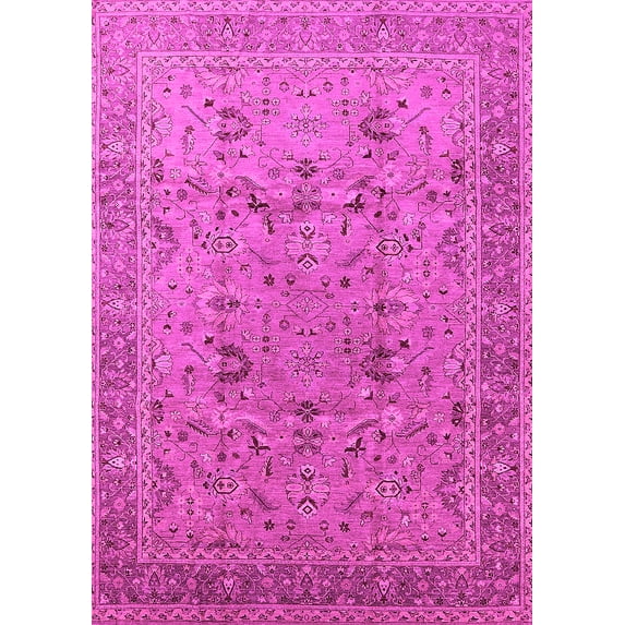 Ahgly Company Indoor Rectangle Oriental Pink Traditional Area Rugs, 6' x 9'