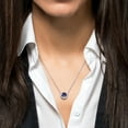 thumbnail image 4 of Everly Women's Created Sapphire Sterling Silver Necklace, 4 of 7