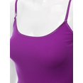 thumbnail image 5 of RT1002 Ladies Adjustable Spaghetti Strap Basic Long Cami Tank Top Purple M, 5 of 5
