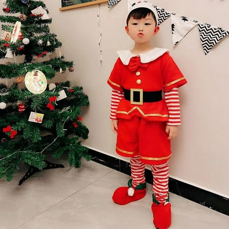 

BadyminCSL Toddler Boys Girls Winter Christmas Dress Up Dress Suit Party Performance Clothes Children s Wear