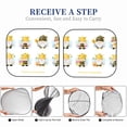 thumbnail image 5 of Kdxio Gnomes Honey Bee Print 2-Piece Sun Shade Front Windshield - Foldable Car Front Window Sunshades for Most Sedans SUV Truck, 5 of 6