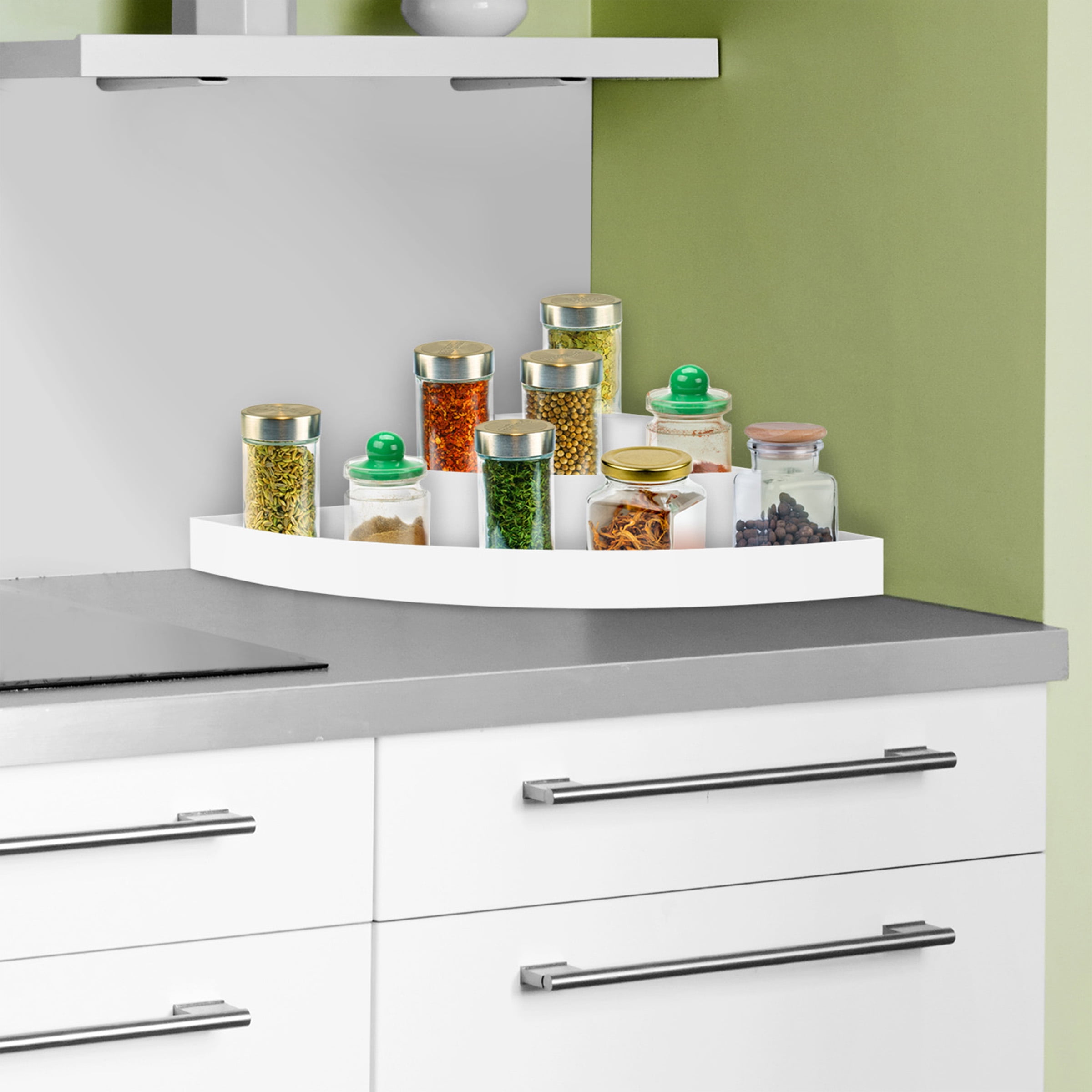 Lavish Home 3 Tier Corner Organizer With Plastic Space Saver