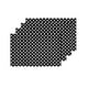 YUSDECOR Girly Polka Dots en Noir et Blanc Napperons pour la Décoration de Table de Cuisine Salle à Manger 12x18 Pouces, Ensemble de 4 – image 4 sur 4