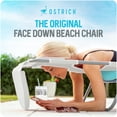 thumbnail image 3 of Ostrich The Ladies Comfort Lounger, Foldable Beach Pool Tanning Chair, White, 3 of 10