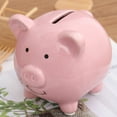 thumbnail image 6 of Ceramic Piggy Bank Coin Bank Saving Pot Money Bank Birthday Christmas Gift Nursery Decor for Girls Boys (Pink), 6 of 6