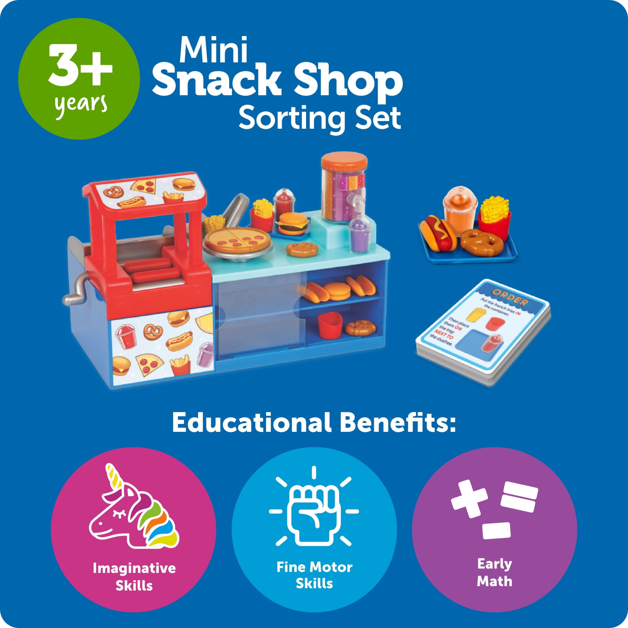 Learning Resources Mini Snack Shop Sorting Set, Play Food Shop, Ages 3+