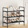 thumbnail image 4 of Zapatero de 3 niveles, zapatero largo para zapatillas y botas, zapatero independiente apilable para entrada, garaje, dormitorio o espacio pequeño., 4 of 6