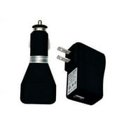 i.Sound Dual Charge - Power adapter kit - (AC power adapter, car power adapter) - black - for Apple iPhone/iPod