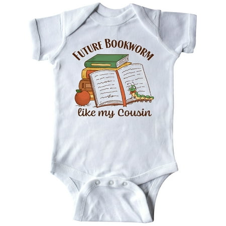 

Inktastic Future Bookworm Like My Cousin Gift Baby Boy or Baby Girl Bodysuit