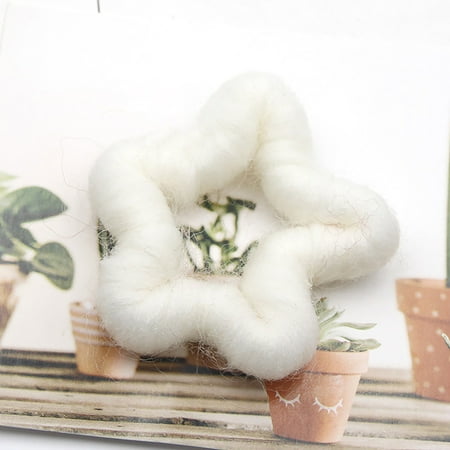 

Pompele DIY Handmade Christmas Tree Decorations Small Pendant Wool 6.5cm Hollow Star