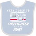 thumbnail image 3 of Inktastic When I Grow Up I Want to Be a Firefighter Like My Aunt Boys or Girls Baby Bib, 3 of 4
