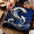 thumbnail image 6 of Pearl Painting Diy Kit, Ocean Whale 3D Raised Rhinestone Beaded Art Set, Ready-To-Create Mosaic Craft Kit, Great Stress Relief Handcraft For Adult Beginners, 6 of 7