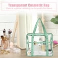 thumbnail image 6 of Unique Bargains Clear Toiletry Bag Waterproof Transparent Tote Bag for Women Zipper Makeup Bag Green, 6 of 7