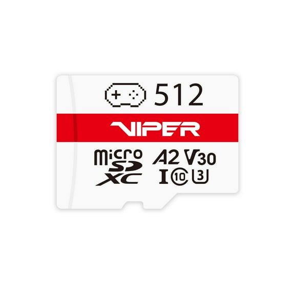 Viper Gaming Series 512GB Micro SDXC V30 A2 UHS-I U3 4K UHD Memory Card - PV512GGM32MCX
