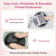 thumbnail image 6 of CARER High Waisted Period Underwear for Women 4-Layer 2oz Absorbent 100% Cotton Leakproof Postpartum Panties 3 Pack, 6 of 7