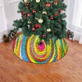 thumbnail image 2 of FMSHPON Colorful Rope Circle Xmas Christmas Tree Skirt Stand Mat for Holiday Party Decoration Indoor Outdoor 36 inches, 2 of 3