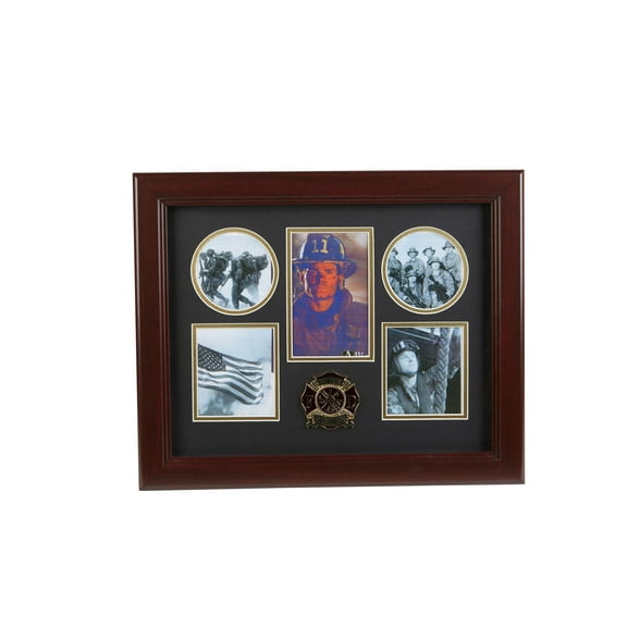 Allied Frame Firefighter Medallion 5 Picture Collage Frame