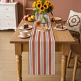 thumbnail image 3 of Table Runners 72 Inches Long Dress Scarves, Burnt Orange Brown Striped Farmhouse Kitchen/Dining Table Decor Table Runner, Coffee Tablerunners, Modern Farmhouse Vertical Stripes 13x72 Inch, 3 of 6