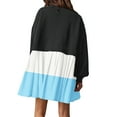 thumbnail image 4 of Elainilye Fashion Dresses for Women 2024 Casual Sweatshirt Long Sleeve Dress Round-Neck Ladies Patchwork Mini Dresses,Blue, 4 of 6