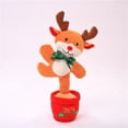 thumbnail image 1 of Hot Sale New Year Kids Gifts Christmas Party Singing And Recording To Learn Talking Dancing Doll Plush Toy REINDEER, 1 of 1