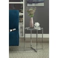 thumbnail image 2 of 18" X 18" X 19" Clear Acrylic Chrome Metal Side Table, 2 of 2
