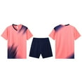thumbnail image 4 of Hienoo Girlss Football Tracksuit Quick Dry Short Sleeve T-Shirt and Shorts Outfits, 4 of 4